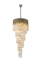 ADH3428 Adhil 23 Light 5 Tier 57kg Ceiling Pendant Polished Nickel/Clear