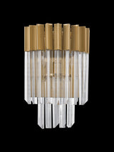 ADH3537 Adhil 3 Light Wall Light Brass/Clear Finish