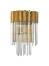 ADH3537 Adhil 3 Light Wall Light Brass/Clear Finish