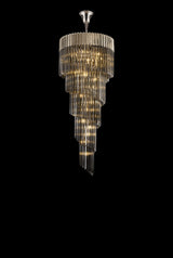 ADH3548 Adhil 23 Light 5 Tier 57kg Ceiling Pendant Polished Nickel/Smoked