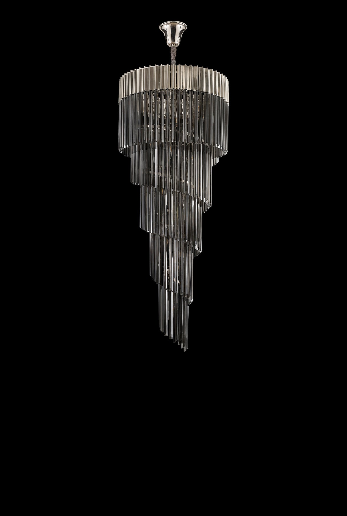 ADH3548 Adhil 23 Light 5 Tier 57kg Ceiling Pendant Polished Nickel/Smoked