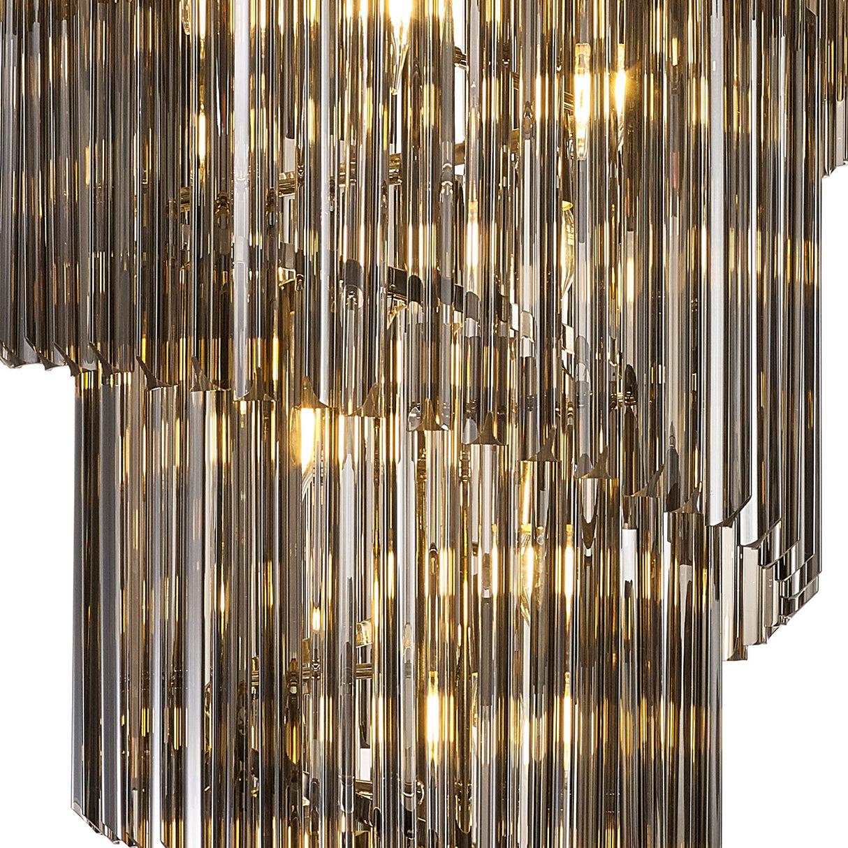 ADH3548 Adhil 23 Light 5 Tier 57kg Ceiling Pendant Polished Nickel/Smoked