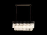 ADH3598 Adhil 5 Light Ceiling Pendant Matt Black/Clear