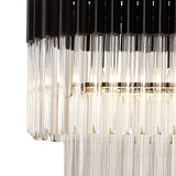 ADH3598 Adhil 5 Light Ceiling Pendant Matt Black/Clear