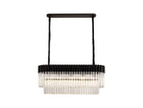 ADH3598 Adhil 5 Light Ceiling Pendant Matt Black/Clear