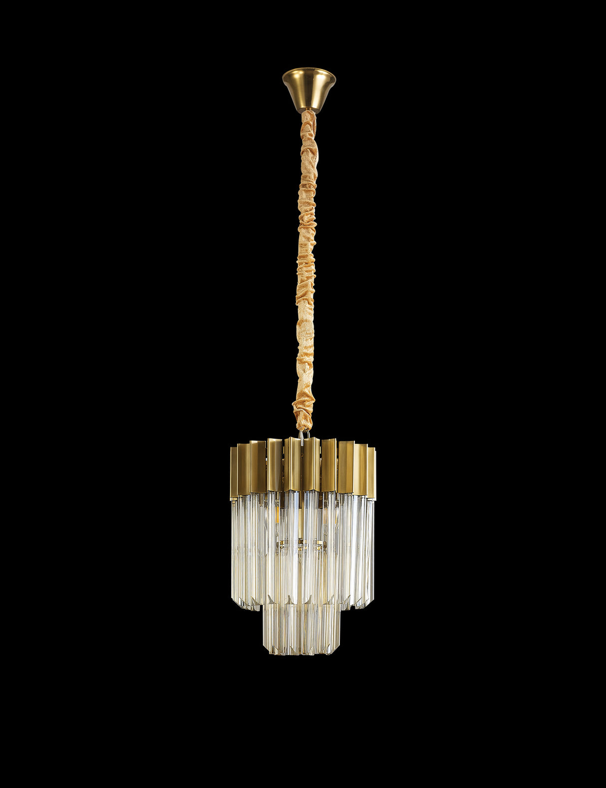 ADH3698 Adhil Round 4 Light Ceiling Pendant Brass/Cognac