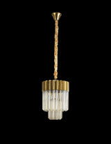 ADH3698 Adhil Round 4 Light Ceiling Pendant Brass/Cognac