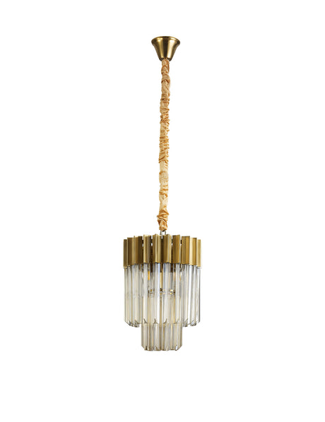 ADH3698 Adhil Round 4 Light Ceiling Pendant Brass/Cognac