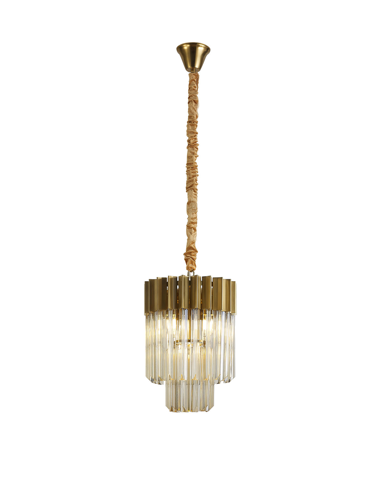 ADH3698 Adhil Round 4 Light Ceiling Pendant Brass/Cognac