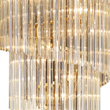 ADH3998 Adhil Round 31 Light 7 Tier 93kg Ceiling Pendant Brass/Cognac