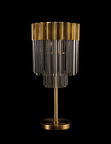 ADH4009 Adhil 3 Light Table Lamp Brass/Smoked