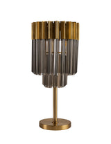 ADH4009 Adhil 3 Light Table Lamp Brass/Smoked