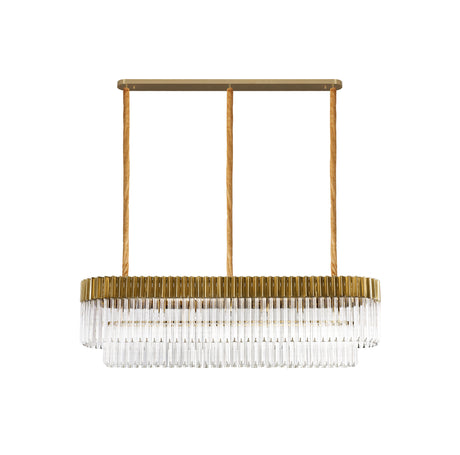 ADH4328 Adhil 7 Light Ceiling Pendant Brass/Clear