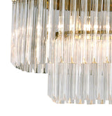 ADH4328 Adhil 7 Light Ceiling Pendant Brass/Clear