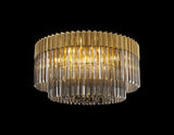 ADH4498 Adhil 12 Light Ceiling Light Brass/Smoked