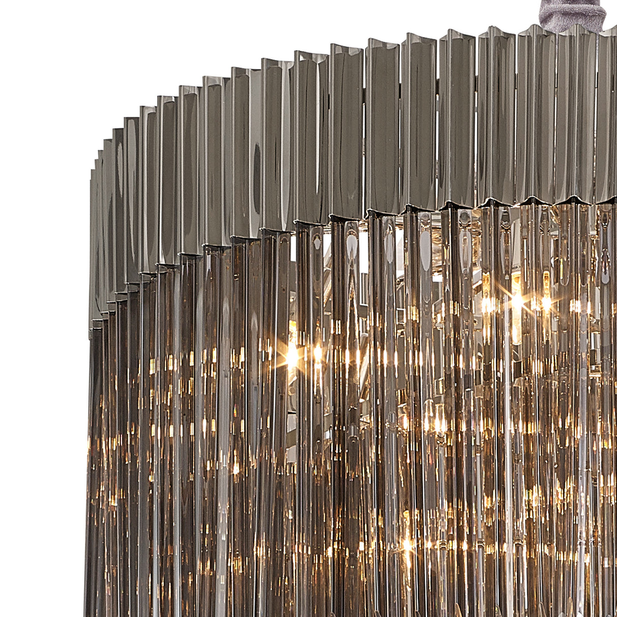 ADH4548 Adhil Round 31 Light 7 Tier 93kg Ceiling Pendant Polished Nickel/Smoked