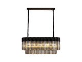 ADH4598 Adhil 5 Light Ceiling Pendant Matt Black/Smoked