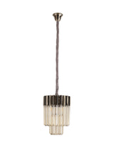 ADH4698 Adhil Round 4 Light Ceiling Pendant Polished Nickel/Cognac