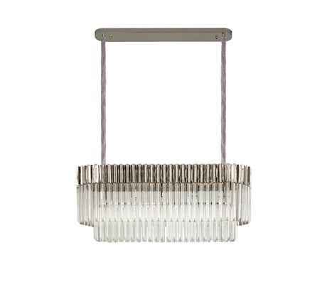 ADH5428 Adhil 5 Light Ceiling Pendant Polished Nickel/Clear