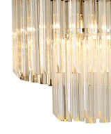 ADH5428 Adhil 5 Light Ceiling Pendant Polished Nickel/Clear