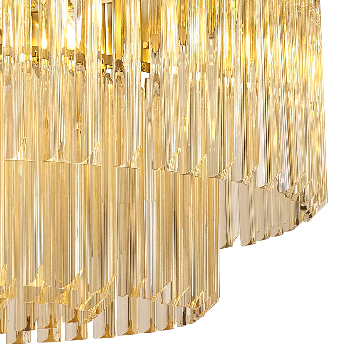 ADH5798 Adhil 12 Light Ceiling Pendant Brass/Cognac