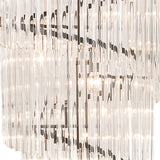 ADH5998 Adhil Round 31 Light 7 Tier 93kg Ceiling Pendant Matt Black/Clear