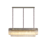 ADH6428 Adhil 7 Light Ceiling Pendant Polished Nickel/Clear