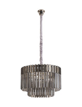 ADH6448 Adhil Round 8 Light Ceiling Pendant Polished Nickel/Smoked