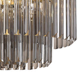 ADH6448 Adhil Round 8 Light Ceiling Pendant Polished Nickel/Smoked