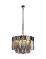 ADH6448 Adhil Round 8 Light Ceiling Pendant Polished Nickel/Smoked