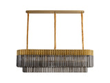 ADH6598 Adhil 7 Light Ceiling Pendant Brass/Smoked