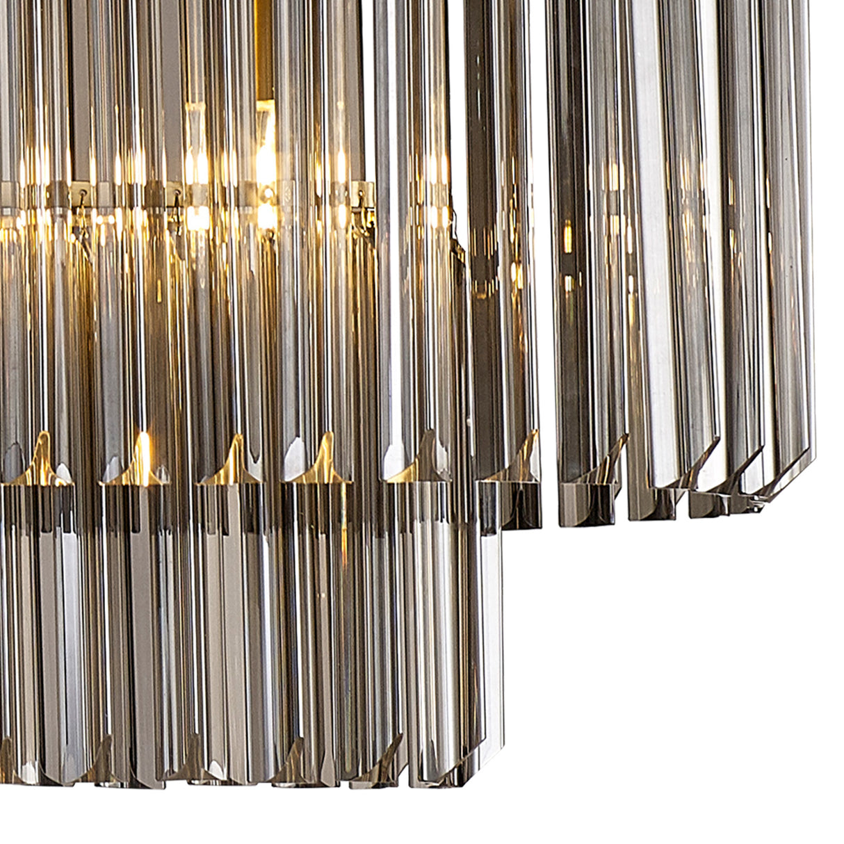 ADH6598 Adhil 7 Light Ceiling Pendant Brass/Smoked