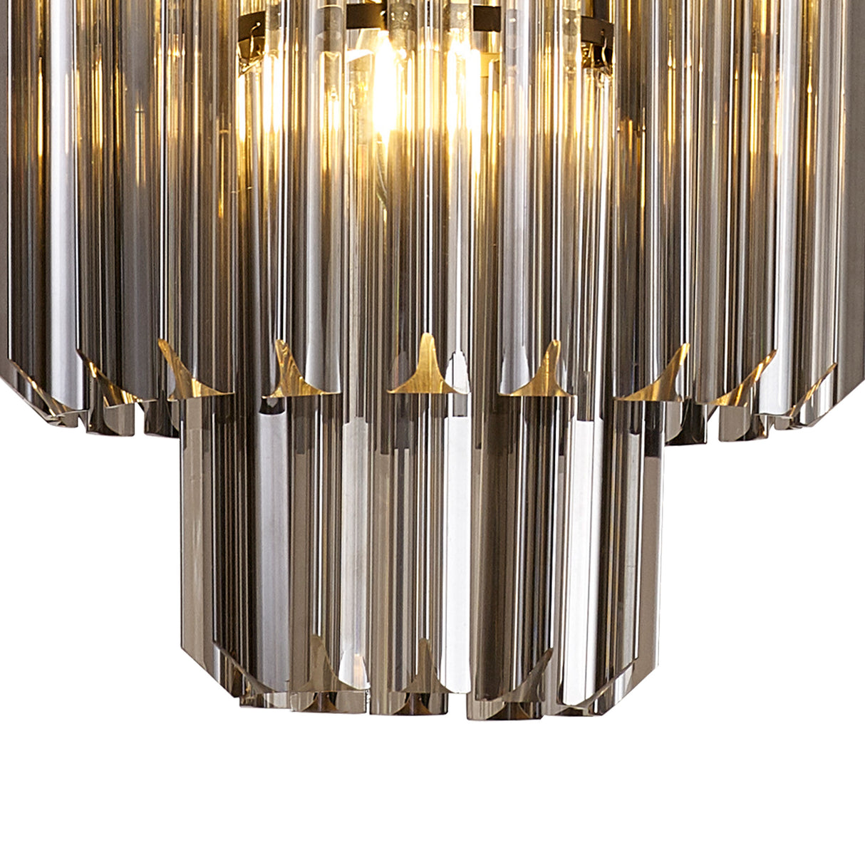 ADH6698 Adhil Round 4 Light Ceiling Pendant Matt Black/Smoked