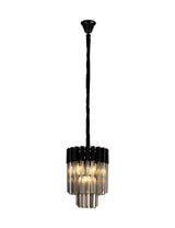 ADH6698 Adhil Round 4 Light Ceiling Pendant Matt Black/Smoked