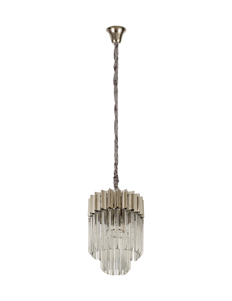 ADH7328 Adhil Round 4 Light Ceiling Pendant Polished Nickel/Clear