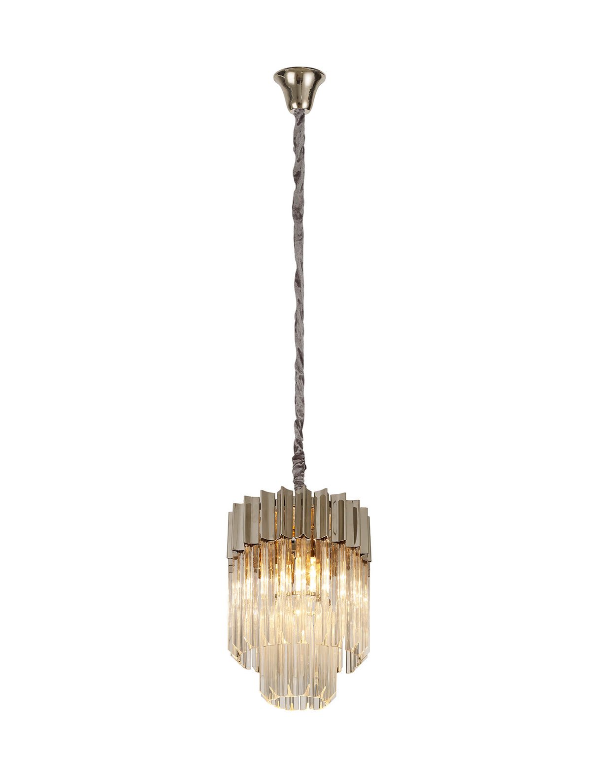 ADH7328 Adhil Round 4 Light Ceiling Pendant Polished Nickel/Clear