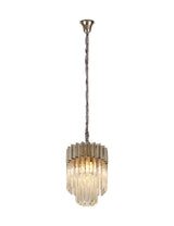 ADH7328 Adhil Round 4 Light Ceiling Pendant Polished Nickel/Clear