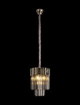 ADH7448 Adhil Round 4 Light Ceiling Pendant Polished Nickel/Smoked