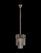 ADH7448 Adhil Round 4 Light Ceiling Pendant Polished Nickel/Smoked