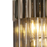 ADH7448 Adhil Round 4 Light Ceiling Pendant Polished Nickel/Smoked