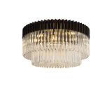 ADH7498 Adhil 12 Light Ceiling Light Matt Black/Clear