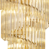 ADH7898 Adhil Round 23 Light 5 Tier 57kg Ceiling Pendant Brass/Cognac