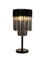 ADH8009 Adhil 3 Light Table Lamp Matt Black/Smoked