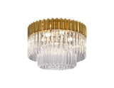 ADH8228 Adhil 7 Light Round Ceiling Light Brass/Clear