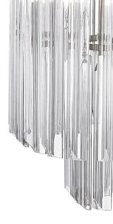 ADH8328 Adhil 3 Light Table Lamp Polished Nickel/Clear