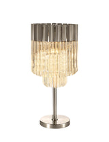 ADH8328 Adhil 3 Light Table Lamp Polished Nickel/Clear