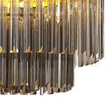 ADH8698 Adhil Round 8 Light Ceiling Pendant Brass/Smoked