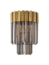 ADH8998 Adhil 3 Light Wall Light Brass/Smoked