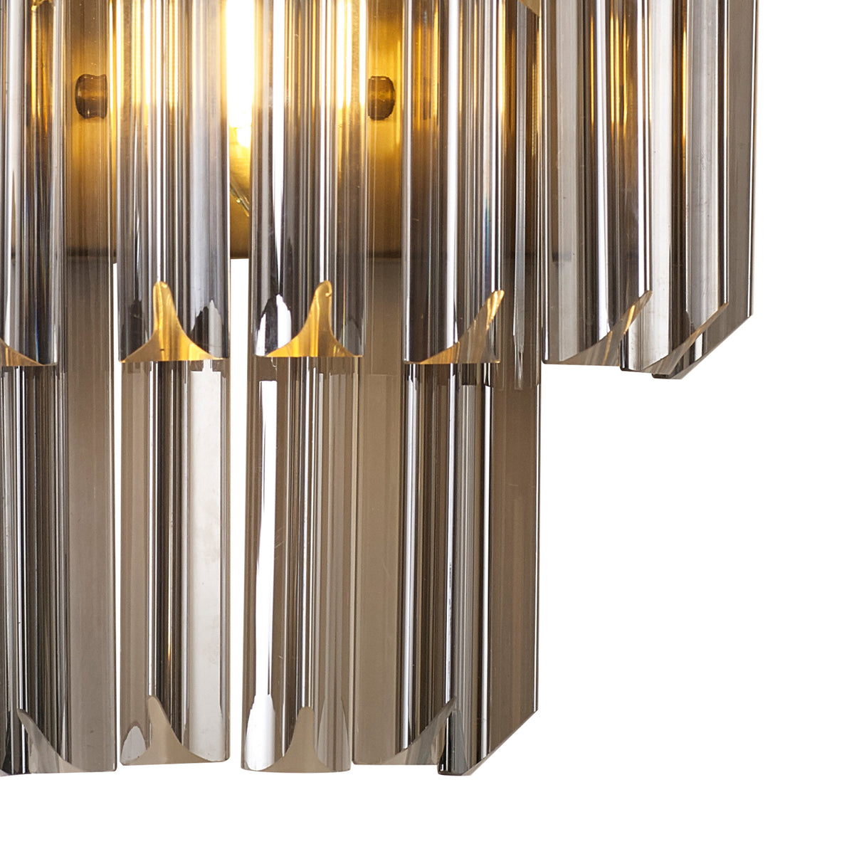 ADH8998 Adhil 3 Light Wall Light Brass/Smoked