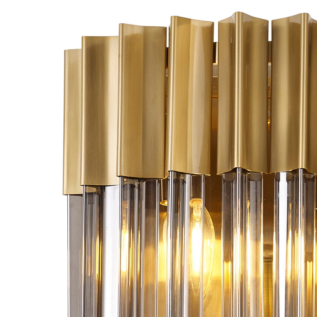 ADH8998 Adhil 3 Light Wall Light Brass/Smoked